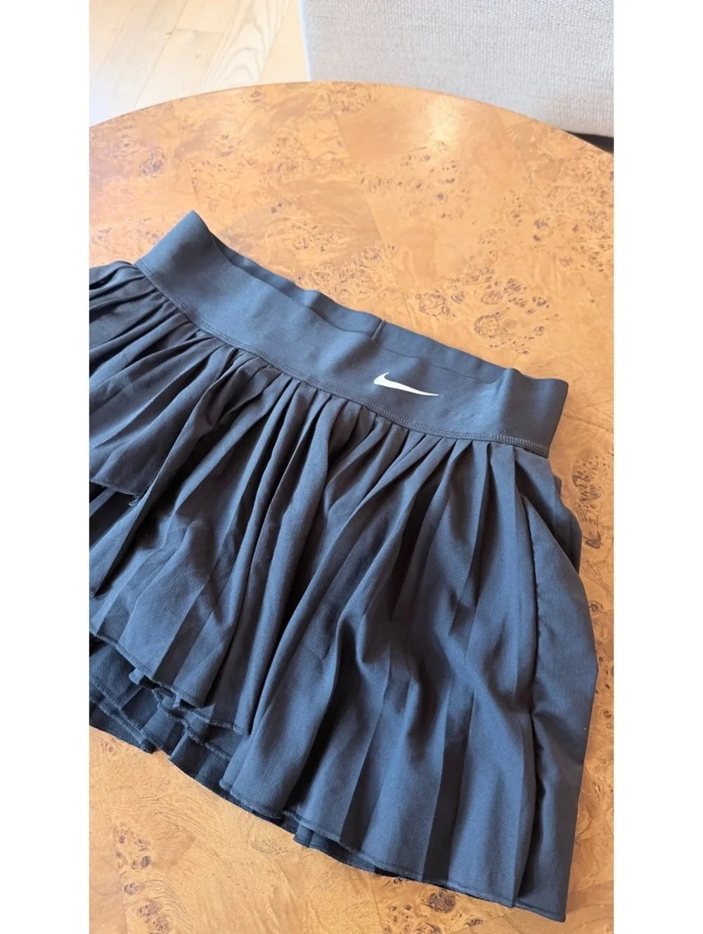 Nike Black Dri-FIT Pleated Tennis Skirt with Built-in Shorts - Picture 2 of 7